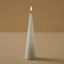 LED-kubbelys med flammende lys, hvit, konisk, innendørs