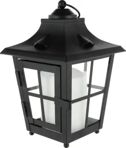 LED-lykt med timer og skumringsrelé, batteri