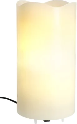 LED-lys av voks med stjerneprojektor, høyde 16 cm