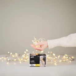 LED lyslenke Northlight, varmhvit med gjennomsiktig kabel