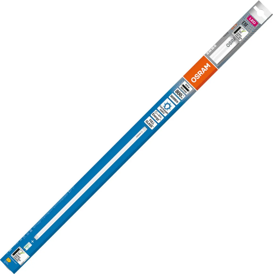 LED lysrør T8 EM 6,6 W Osram 60 cm kaldhvitt