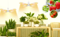 LED plantelys sammenleggbar lampe E27, innendørs, 24 W