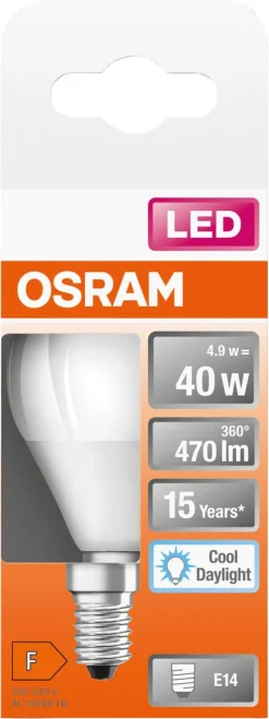LED-pære E14 4,9 W Osram, kaldhvit