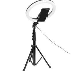 LED-ringlampe med stativ, for mobil, 1,55 m