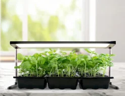 LED-vekstlys med stativ og timer, svart