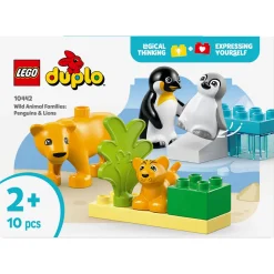 LEGO Duplo Villdyrfamilier: pingviner og løver 10442, fra 2 år