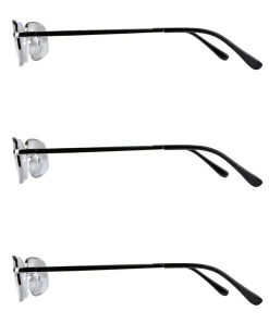 Lesebriller, metall, 3-pack
