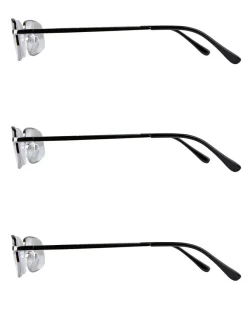 Lesebriller, metall, 3-pack