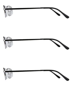 Lesebriller, metall, 3-pack