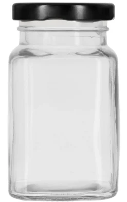 Liten glasskrukke med skrulokk 290 ml, 4-pakning