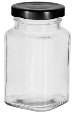 Liten glasskrukke med skrulokk 290 ml, 4-pakning