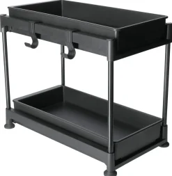 Liten oppbevaringshylle med 2 skuffer, (38,5 x 21,5 x 31 cm)