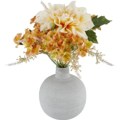 Liten rund vase 15 cm, grå