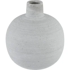 Liten rund vase 15 cm, grå