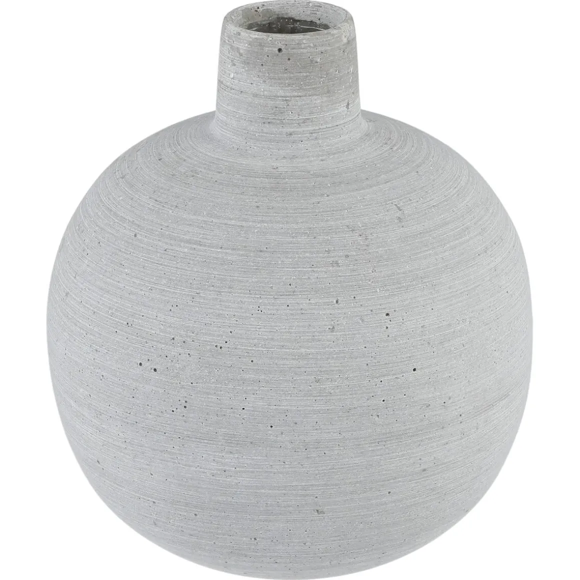 Liten rund vase 15 cm, grå