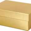 Liten gaveeske, gyllen, 100 x 150 x 60 mm