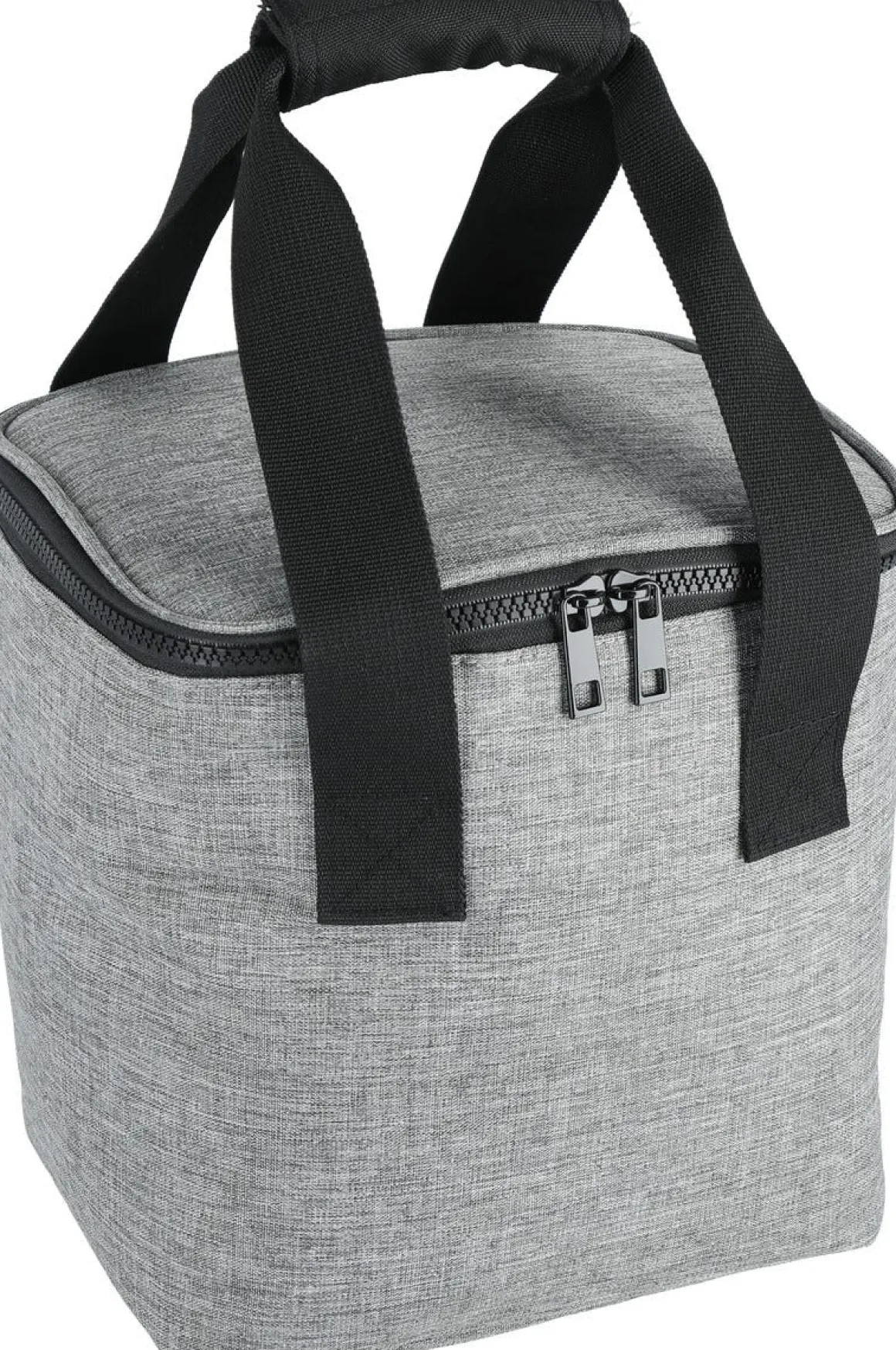 Liten kjølebag med håndtak, myk, grå, 9 liter