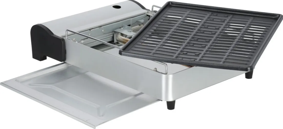 Liten og bærbar gassgrill med keramisk belegg