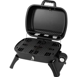 Liten, portabel elgrill med lokk og termometer, 2200 W