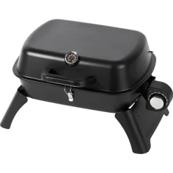 Liten, portabel elgrill med lokk og termometer, 2200 W