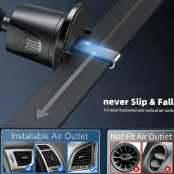 Lufteventilfeste for mobilholder med kulefeste