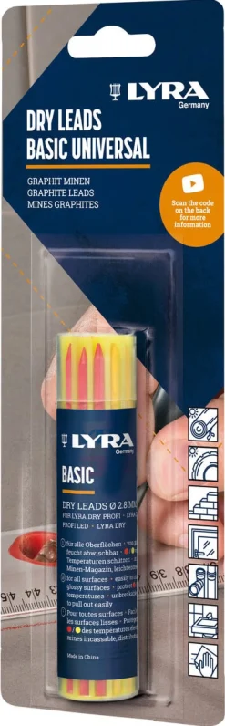 Lyra Dry Basic reservestift, 12-pk