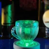 Lysende glassbrikke LED RGB, batteridrevet, 2-pakning