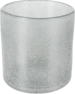 Lyslykt i frostet glass, grå