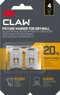 3M Claw bildekrok for gipsvegg, 20 kg
