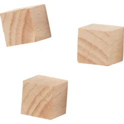 Magneter Naga Cube Wood, tre, 1,5 cm, 3-pakning