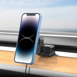 Magnetisk mobilholder med trådløs Qi2-lading for Tesla