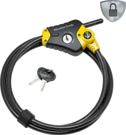 Masterlock kabellås med nøkkel 8433EURD, 180 cm