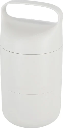 Matboks med 2 rom, 600 + 500 ml, plast, beige