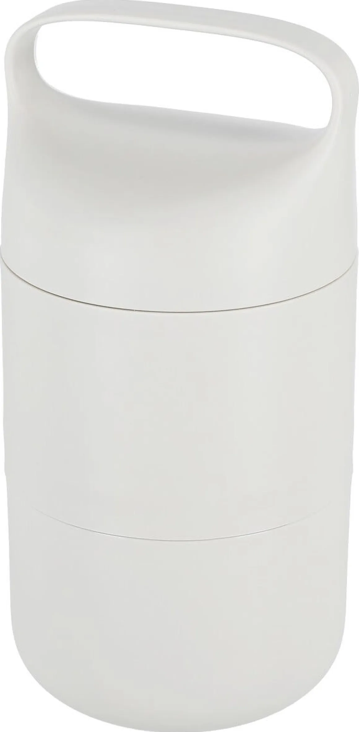 Matboks med 2 rom, 600 + 500 ml, plast, beige