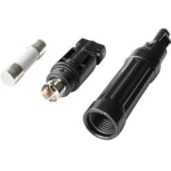 MC4-kontakt med 10 A sikring til solceller opptil 1500 V DC