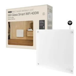 Mill Glass Smart wifi-varmeovn Gen. 4, hvit, 400 W