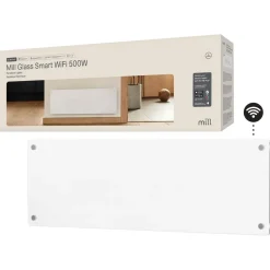 Mill Glass Smart wifi-varmeovn Gen. 4, hvit, 500 W