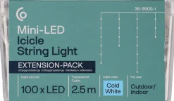 Mini-LED kaldhvit istapplenke, forlengelse på 2,5 m