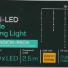 Mini-LED varmhvit istapplenke, forlengelse på 2,5 m