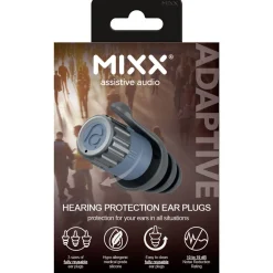 Mixx adaptive ørepropper for reise, musikk og fokus – 15, 23, 27 dB