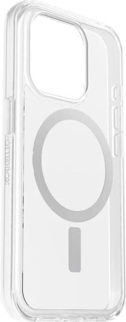 Mobildeksel for iPhone 15 Pro, Otterbox Symmetry Clear MagSafe
