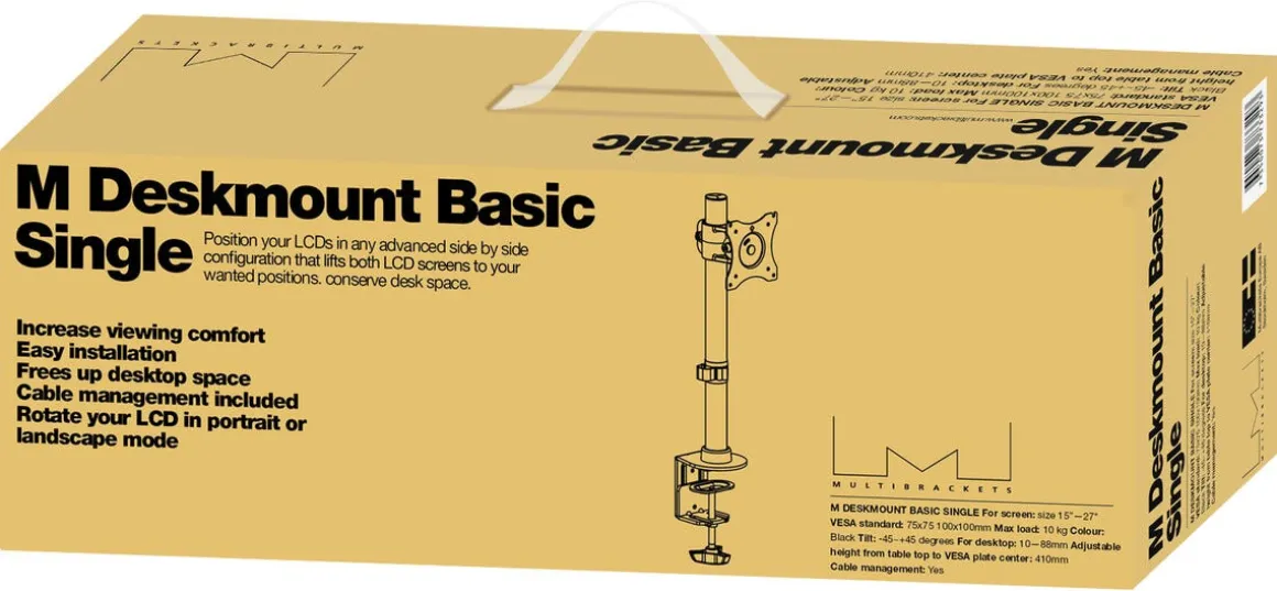 Multibrackets M deskmount Basic monitorarm, VESA, enkel