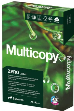 Multicopy Zero A3 80 g kopipapir, 2500-pakning