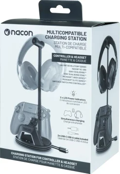 Nacon ladestativ til headsett og spillkontroll