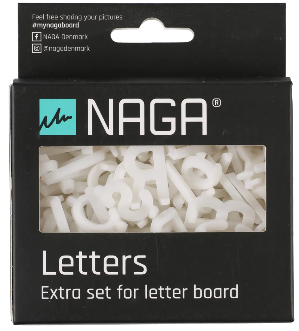 Naga bokstaver og siffere til bokstavtavle