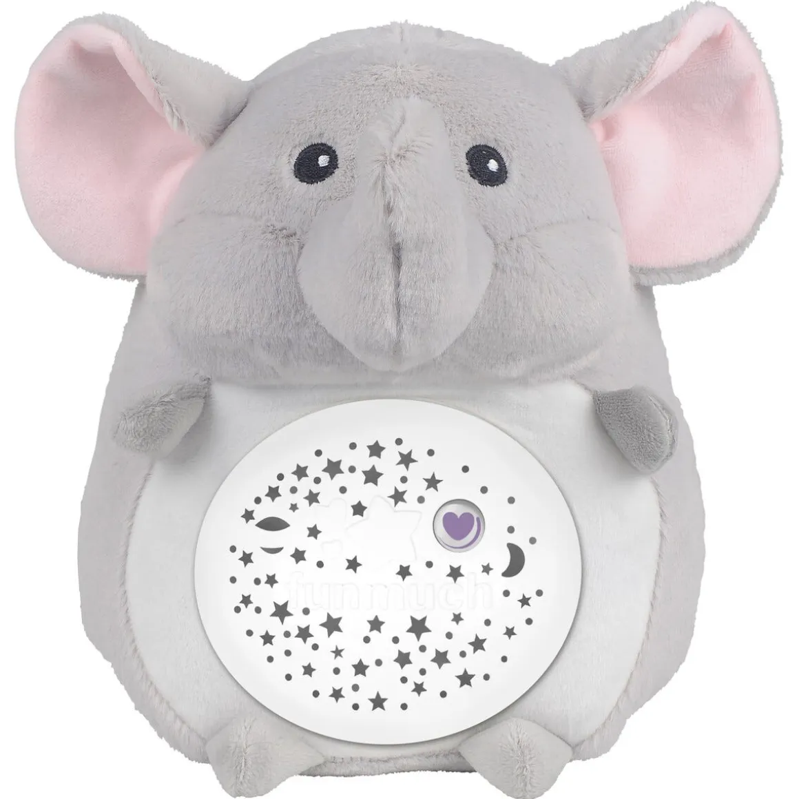 Nattlampe kosedyr med stjernehimmel og musikk