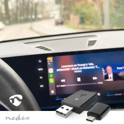 Nedis trådløs biladapter for CarPlay og Android Auto