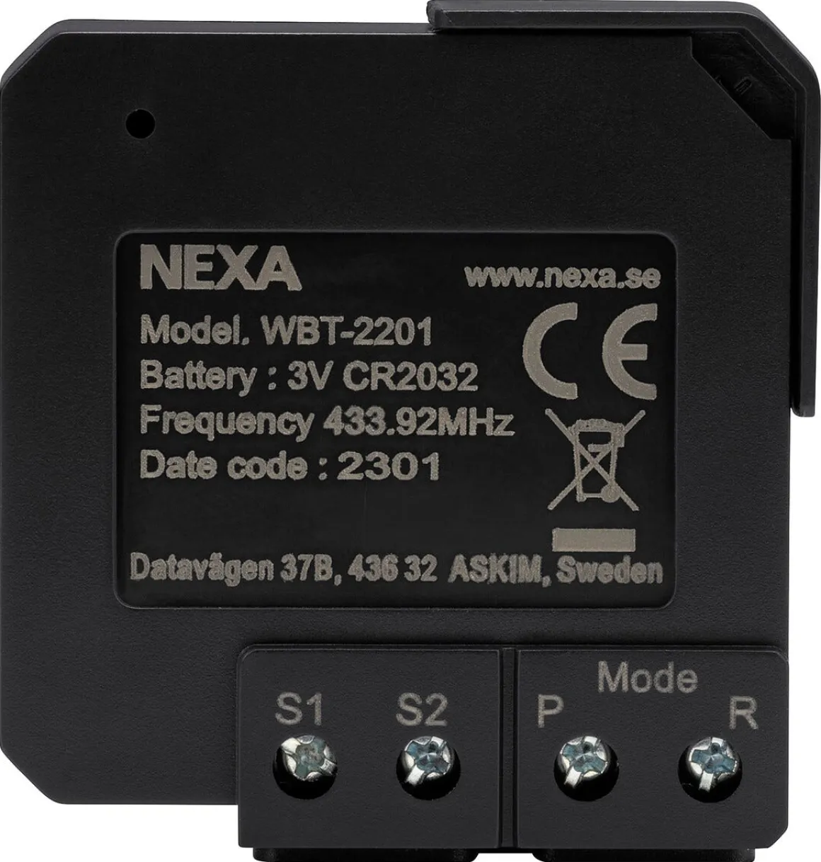 Nexa WBT-2201 batteridrevet innbyggingssender