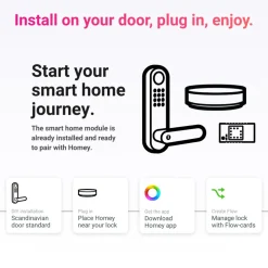 Nimly Home Access+ smart låsepakke med Homey Bridge
