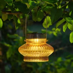 Northlight hengende solcellelykt grønt glass